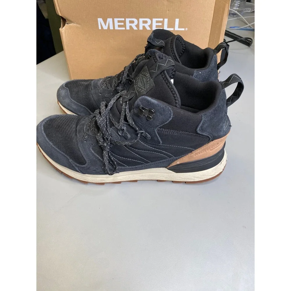 Merrell Alpine 83 Sneaker Recraft Mid WP Black Noir Mens 12 J006719 Hiking Boots